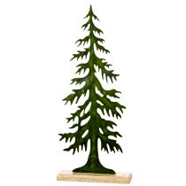 Artikel Dekorativ juletræsfigur, grøn, på træbase, 60 cm