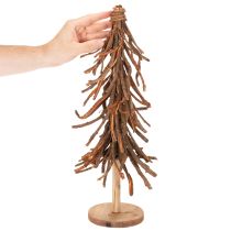 Artikel Juletræ lavet af pilegrene på en træbase, 48 cm