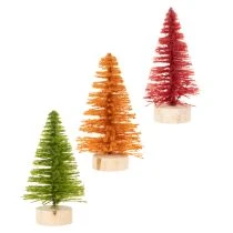 Artikel Miniature kunstigt juletræ til borddekoration, 12 cm, 6 stk.