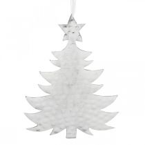 Artikel Juletræsvedhæng, adventsdekoration, metaldekoration til jul, sølv 20,5×15,5cm