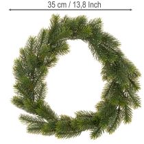 Artikel Kunstig grangrøn krans til dørdekoration, 35 cm