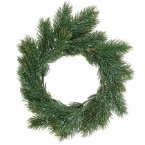 Artikel Grankrans kunstig deco-krans julegrøn, iset Ø25cm