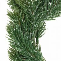 Artikel Kunstig julekrans, dekorativ krans, frostklar, Ø25 cm, dørkrans, adventskrans, glitter