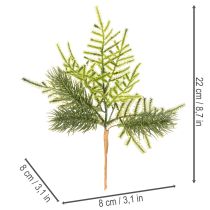 Artikel Kunstig grangren til festlig dekoration, 22 cm, 2 stk.