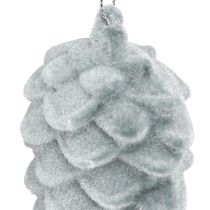 Artikel Kogler dekorative kogler grå flockede 11,5 cm 6 stk
