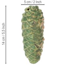 Artikel Keramik kogledekoration, borddekoration, efterår, 14 cm, 3 stk.