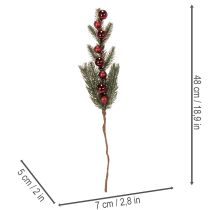 Artikel Kunstig grangren med julekugler, 48 cm, 2 stk.