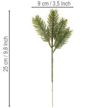 Artikel Kunstig grøn grangren til vinterdekorationer, 25 cm, 24 stk.