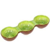 Artikel Keramisk skål med kiwi-motiv, sommerdekoration til stilfuld servering af tapas og snacks, 30 cm