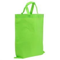 Taske grøn af fleece 37,5cm x 46cm 24stk