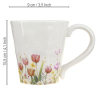 Artikel Kaffekrus med farverige blomster til en hyggelig start på dagen 10,5 cm