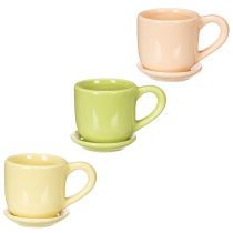 Artikel Kaffekop, dekorativ borddekoration til et stilfuldt rumdesign med planter, 11 cm, 3 stk.