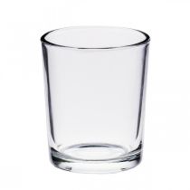 Fyrfadsglas klar Ø5cm H6,5cm 24stk