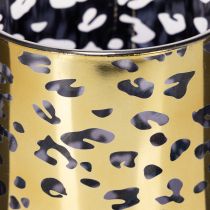 Artikel Glasfyrfadsstage med leopardprint til borddekoration, 12 cm