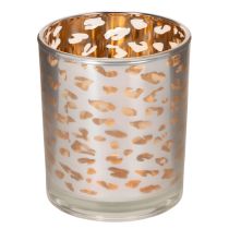 Artikel Glasfyrfadsstage med leopardprint, tofarvet, 8 cm