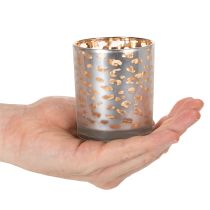 Artikel Glasfyrfadsstage med leopardprint, tofarvet, 8 cm