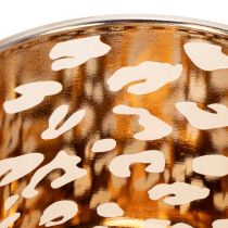 Artikel Glasfyrfadsstage med leopardprint, tofarvet, 8 cm