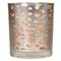 Artikel Glasfyrfadsstage med leopardprint, tofarvet, 8 cm