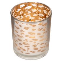 Artikel Glasfyrfadsstage med leopardprint, tofarvet, 8 cm