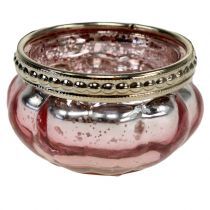 Artikel Fyrfadsglas pink Ø6cm H3,5cm