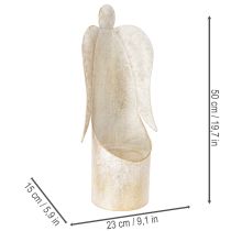 Artikel Englefigur lysestage, guld, til borddekoration, 50 cm
