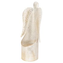 Artikel Englefigur lysestage, guld, til borddekoration, 50 cm