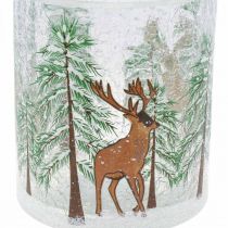 Artikel Fyrfadsstage glas Christmas Crackle fyrfadsglas H10cm