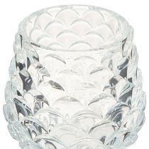 Artikel Fyrfadsstage i glaskegle med base H19,5/22,5 cm sæt med 2
