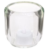Artikel Fyrfadsstage lysestage glas klar Ø8cm H8cm 6 stk