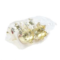 Artikel Fyrfadslysholder kronguld Ø4,8cm 4stk