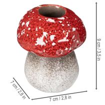 Artikel Dekorativ svampe, fluesvamp, fyrfadsstage som borddekoration, 9 cm