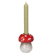 Artikel Dekorativ svampe, fluesvamp, fyrfadsstage som borddekoration, 9 cm
