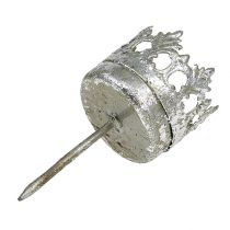 Artikel Fyrfadsstager sølv til opsætning Ø4cm H9,5cm 4 stk.