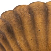 Artikel Vintage fyrfadsstage, lille skål, rustfarvet metal, Ø10 cm, H4,5 cm