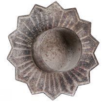 Artikel Fyrfadsstage vintage fyrfadslys til at stikke grå Ø9cm H8,5cm 4stk