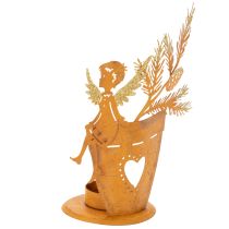 Artikel Julefyrfadsstage, engledekoration, rustdekoration, Ø8 cm H18 cm