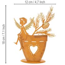 Artikel Julefyrfadsstage, engledekoration, rustdekoration, Ø8 cm H18 cm