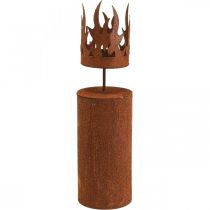 Artikel Fyrfadsstage lys form rust dekoration patina metal H36cm