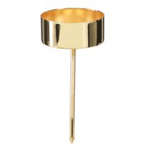 Artikel Fyrfadslysholder til tilslutning af metal guld H9cm 8 stk