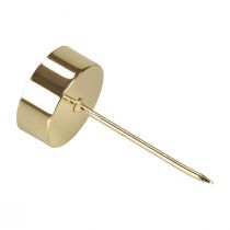 Artikel Fyrfadsstage til stik i guld fyrfadsstage Advent Ø4cm 8 stk
