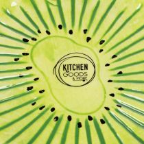 Artikel Runde keramiktallerkener med kiwi-motiv, velegnet til spisebord eller køkken, 16 cm, 2 stk.