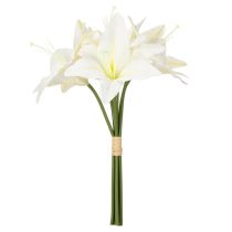 Artikel Kunstige hvide tigerliljeblomster til vaser og arrangementer, 29 cm bundt med 6 stk.