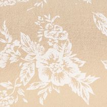 Artikel Bordbånd med blomster bordløber bomuld beige 15cm 3m