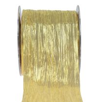 Gavebånd guld silkebånd bordbånd 75mm 15m