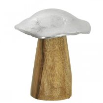 Borddekoration deco champignon metal træ sølv træ champignon H10cm