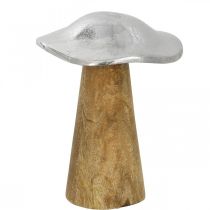 Artikel Borddekoration deco champignon metal træ sølv træ champignon H14cm