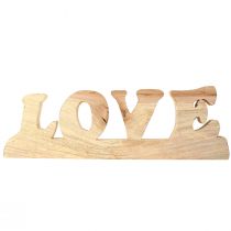 Artikel Træborddekoration "Love" lavet af piletræ, naturlig finish, 60x19 cm, rustik