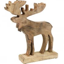 Borddekoration juledeco elg træstativ deco hjorte H27,5cm