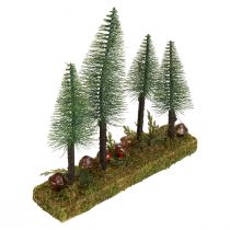 Borddekoration minigrantræer kunstgran skovfod 30cm