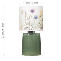 Artikel LED-bordlampe med blomstermønster til stilfuld stuebelysning, 23 cm